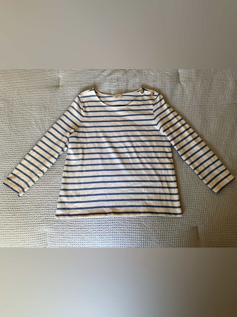 Sezane Merinier striped top- Cream & Blue Sz L